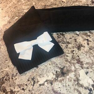 Black Scarf with White Bow Kate Spade